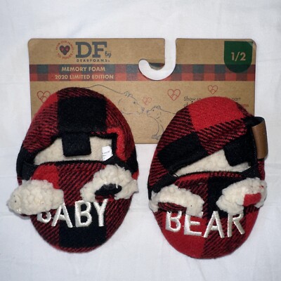 New Baby Bear Dearfoams Slippers baby 1-2 Cozy Comfort  Memory Foam-image