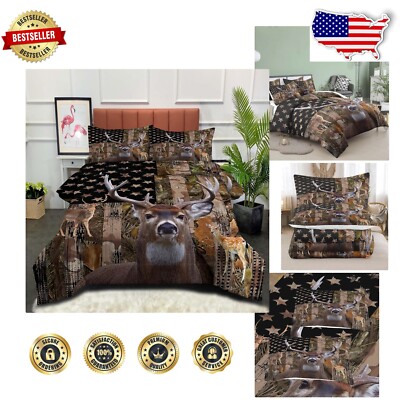 Soft Microfiber Twin Camo Bedding Set with Pillowcase - Perfect for Kids-image