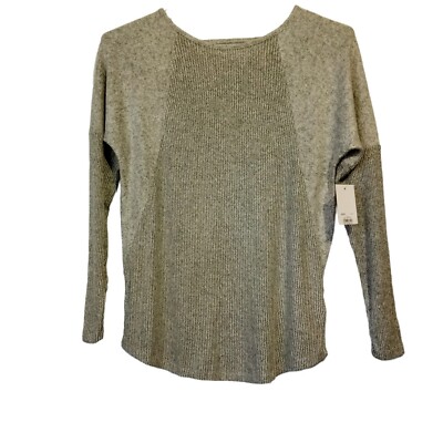 SO Supersoft Cozy Top Women's/Juniors size Small   Light Grey Ribbed Texture NWT-image