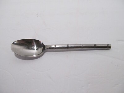 Pier 1 Imports Stainless Steel 18/8 Bamboo Handle Design Tablespoon-image