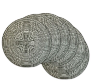 Design Imports Variegated Round Polypropylene Gray 15