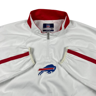 Vintage Buffalo Bills NFL Football White Wind Rain Jacket Full Zip Mens Size 2XL-image