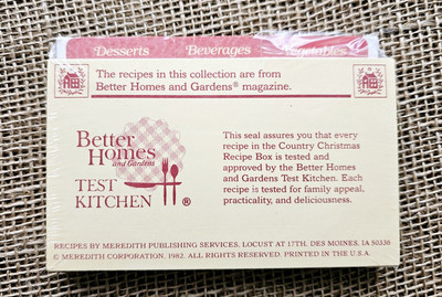 Vintage 1982 Better Homes & Gardens Recipe Cards & Dividers Sealed 3