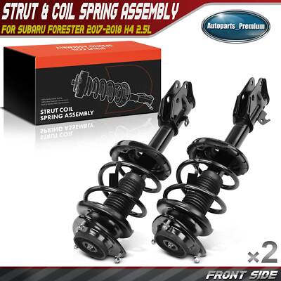 2x Front Complete Strut & Coil Spring Assy for Subaru Forester 2017-2018 H4 2.5L-image