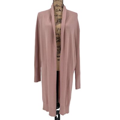 Leith Cozy Shawl Collar Long Cardigan Sweater Soft Pink Adobe Women Medium-image
