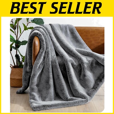 OEKO-TEX Certified Faux Fur Throw Blanket - Super Soft and Stylish Decor-image
