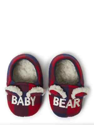 Dearfoams Cozy Comfort Baby Bear Plaid Closed Back Slippers 5/6-image