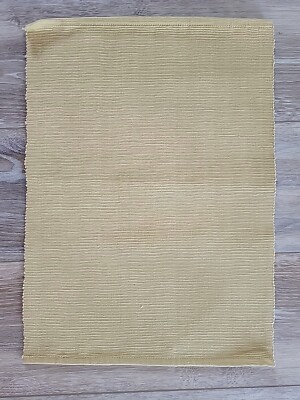 Set 6 Pier 1 Imports  Sand Colir 100% Cotton Placemats Ribbon Trim India-image