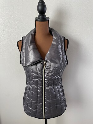 Calvin Klein Performance Down Vest Silver Gray & Black Small-image
