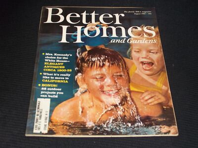 1961 AUGUST BETTER HOMES & GARDENS MAGAZINE NICE COVER & ADS - H 1342-image