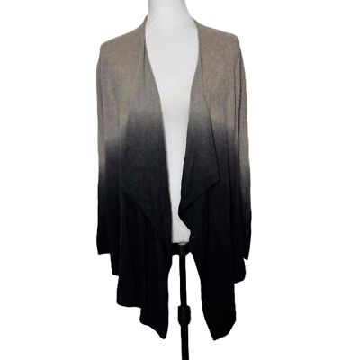 Barefoot Dreams Ombre Open Front Long Sleeve Womens Cardigan S/M-image