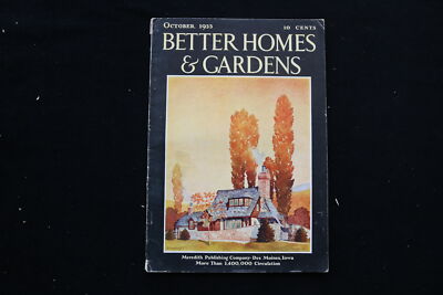 1933 OCT BETTER HOMES AND GARDENS MAGAZINE - AN ILLUSTRATED HOME COVER - E 9824-image