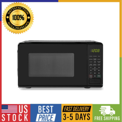 Mainstays 0.7 Cu ft Countertop Microwave Oven, 700 Watts, Black-image