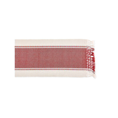 Design Imports Barn Red Dobby Stripe Table Runner CAMZ11419 - RED ONE SIZE-image