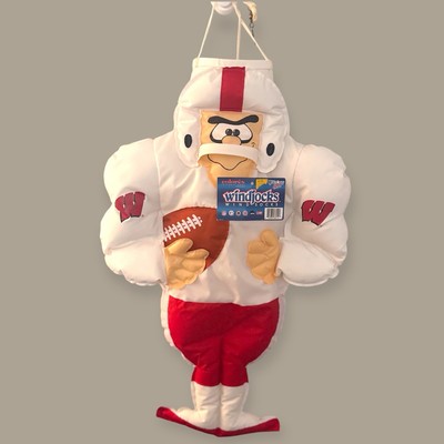 VTG 1992 University Of Wisconsin Football Hanging Wind Sock Windjocks NWT-image