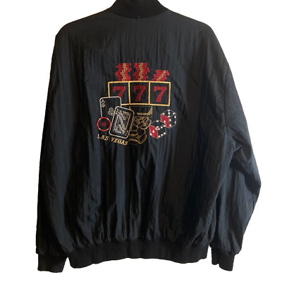 Vintage Apparel Of Las Vegas Wind Breaker, World Series of Poker, Size XL, Black-image