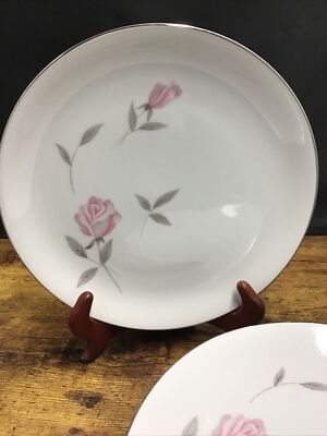 Gambles Imports Fine China Argent Rose 10 1/4
