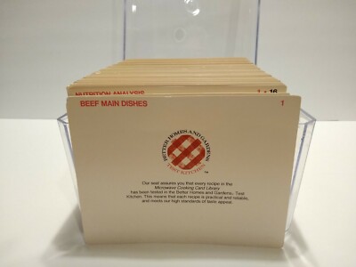 Vintage Better Homes & Gardens Microwave Cooking Card Library 1987 39 Categories-image