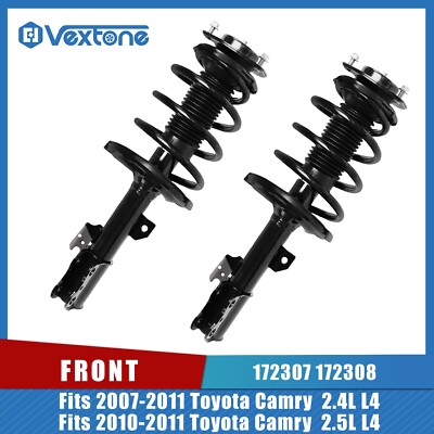 Pair Front Struts for Toyota Camry 2007 2008 2009 2010 2011 w/ Coil Spring ‌Assy-image