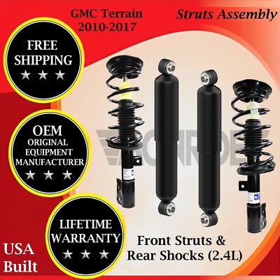 Monroe OEM Front Strut & Rear Shock For 2010-2017 GMC Terrain Lifetime Warranty-image