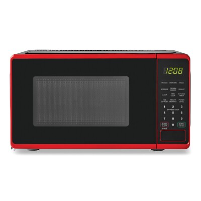 Mainstays MSF0R100072352 0.7 cu ft 700W Countertop Microwave Oven - Red-image