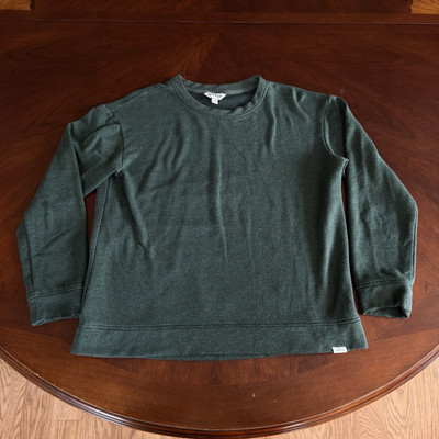 Orvis Women’s Sweatshirt Small Fleece Lined Pullover Green Sweater Cozy Soft EUC-image