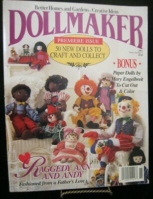 VINTAGE BETTER HOMES AND GARDENS CREATIVE IDEAS DOLLMAKER MAGAZINE 1991 PREMIERE-image