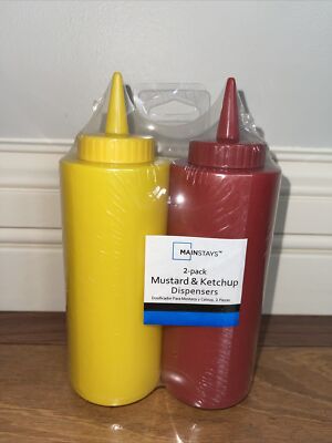 Mainstay 2 Pack Mustard And Ketchup Dispensers-image