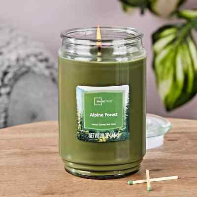 Mainstays Alpine Forest Scented Single-Wick Glass Jar Candle, 20 oz-image