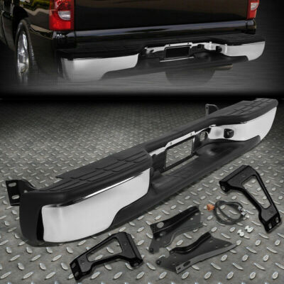 Complete Chrome Rear Bumper for 1999-2007 Chevy Silverado GMC Sierra 1500 2500-image