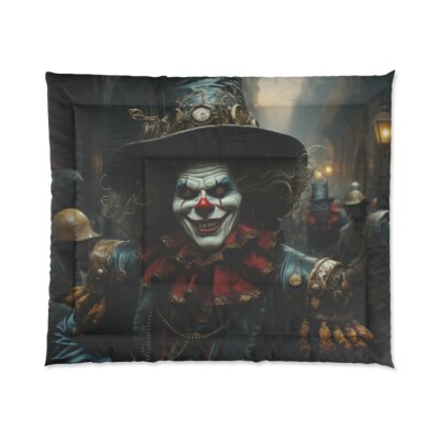 King Size Comforter Haunted House Clown Scary Horror Halloween Insane Metal Band-image