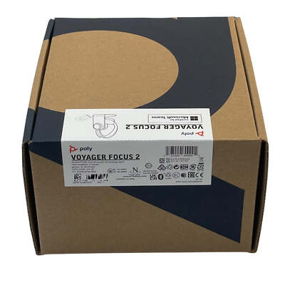 Poly Voyager Focus 2 Bluetooth Headset Teams w/Stand (213727-02, 77Y87AA) New-image