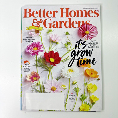 Better Homes & Gardens Magazine May 2022 Grow Time Issue Flip Cover Real Estate-image