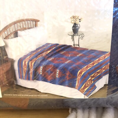 Vintage MAINSTAYS Home Twin/Full “INCA Blanket” 72x90 USA See Pics/details-image