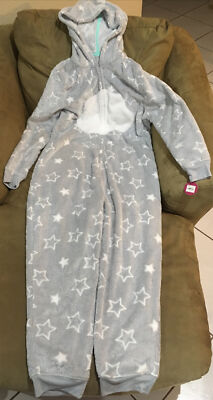 SO Women's Cozy Plush Sleep Lounger Hoodie Gray Super Soft, Size EX LRG Ret. $48-image