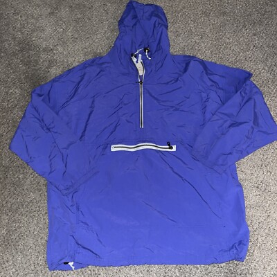 Vintage Woolrich Anorak Jacket Purple Large Windbreaker 80s 90s Pullover Hooded-image