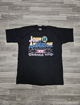 Vintage 90's 1996 John Anderson Seminole Wind Tour T-shirt X-Large Single Stitch-image