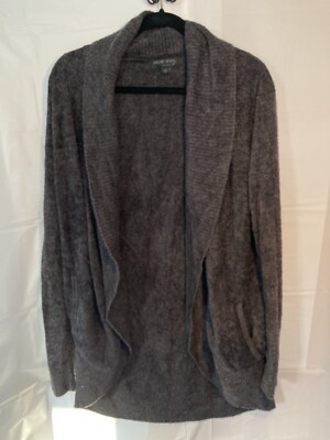 Barefoot Dreams Cozy Chick Lite Long Sleeve Cardigan  Gray Cottage Core  Size L-image