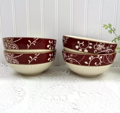 Lot Of 4 Pier 1 Imports Cereal Soup Bowls 6