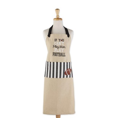  DII Design Imports Play Nice Or Play Football Apron, Brown/Black-image