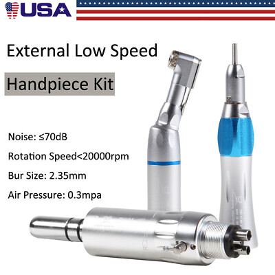 NSK Style Dental Contra Angle Straight Air Motor 2/4H Slow Speed Handpiece FAST-image