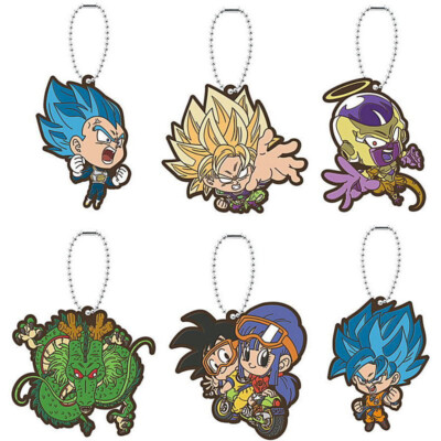 Dragon Ball Super Chosenshi Rubber Keychain Collection Shenron Goky Vegeta Broly-image