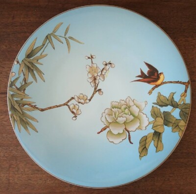 Pier 1 Chinoiserie Bird Branch Floral Dinner Plate 11