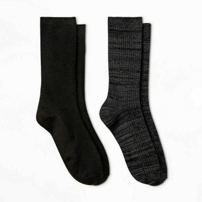 Warm Essentials by Cuddl Duds Lightweight Crew Socks 2 pair Career Casul 4-10-image