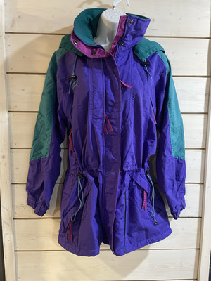 Vintage Columbia Jacket Women’s Medium Double Whammy  Ski Snow Color Block CUTE-image