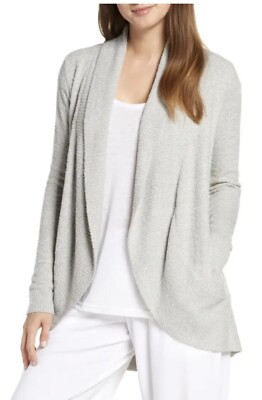Barefoot Dreams XS/S Bamboo Chic Lite Circle Lounge Cardigan Cream Taupe Neutral-image