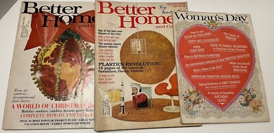 Lot Of 3 Better Homes and Gardens Magazines And Woman’s Day 1960’s Christmas-image