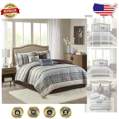 Luxurious Princeton Cozy 7-Piece Comforter Set - California King All-Season-image