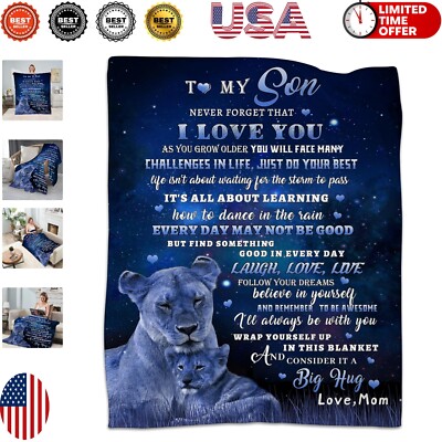 Son Lion Blanket Gift from Mom – Cozy 50
