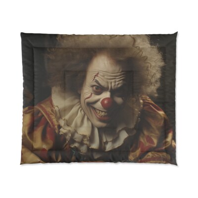 King Size Comforter Haunted House Clown Scary Horror Halloween Insane Metal Band-image